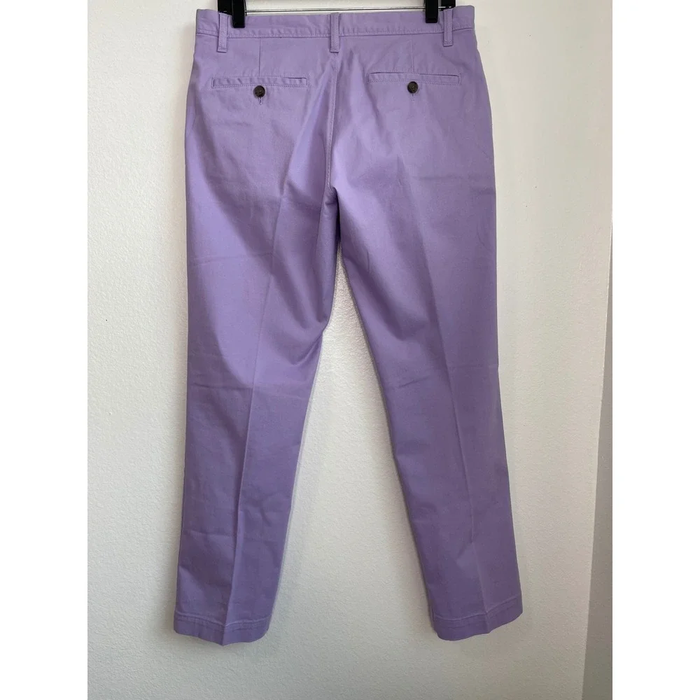 14th & Union Mens Slim Fit Chino Pants Lavender Purple Cotton Stretch 32W x 32L